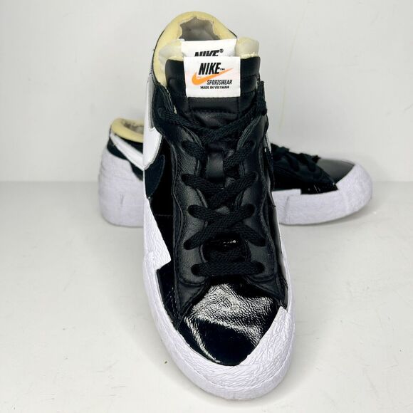 Nike Sacai X Blazer Low \'Black Patent’ Size 6.5 Authentic 100% main image 8